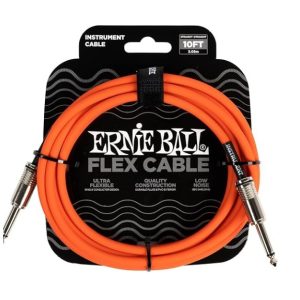 Кабель-для-гітари-Ernie-Ball-6414-Flex-Instrument-Orange-Cable-3.05m